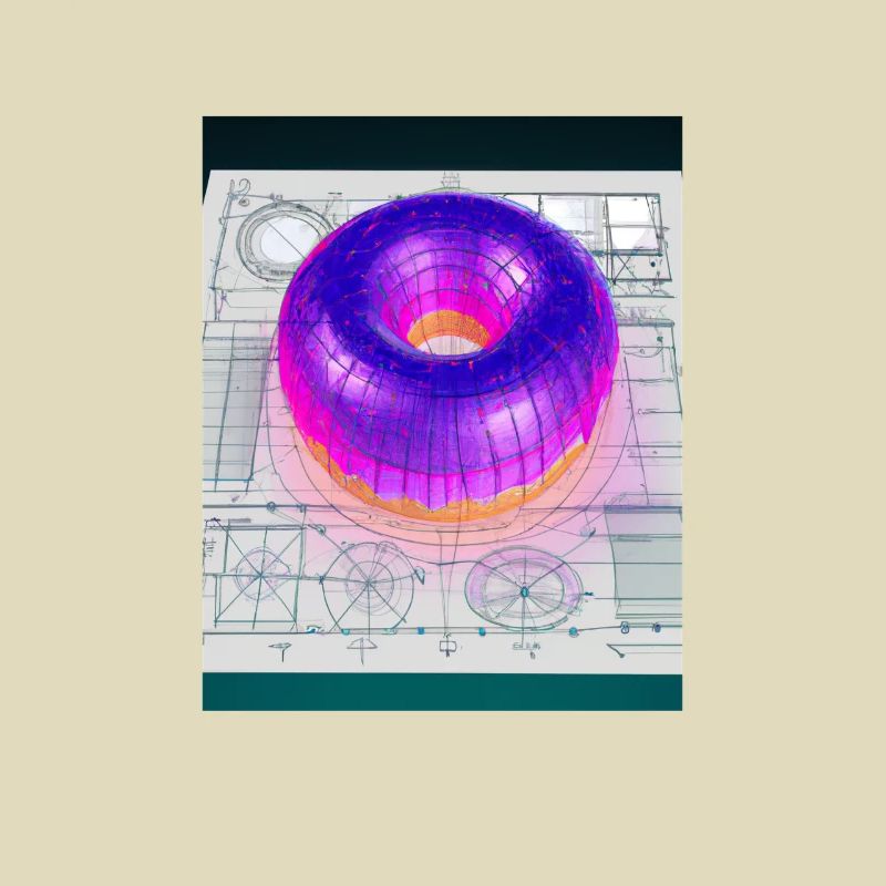 Donut Blueprint Pastry Chef Cake Baking