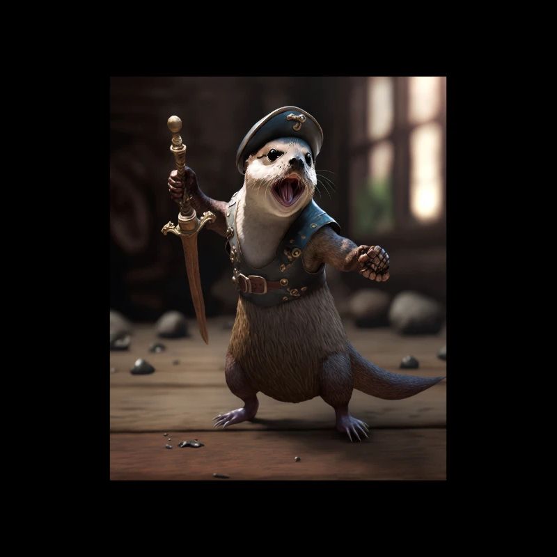 Mignon Loutre de mer Pet Dabbing Pirate Otter