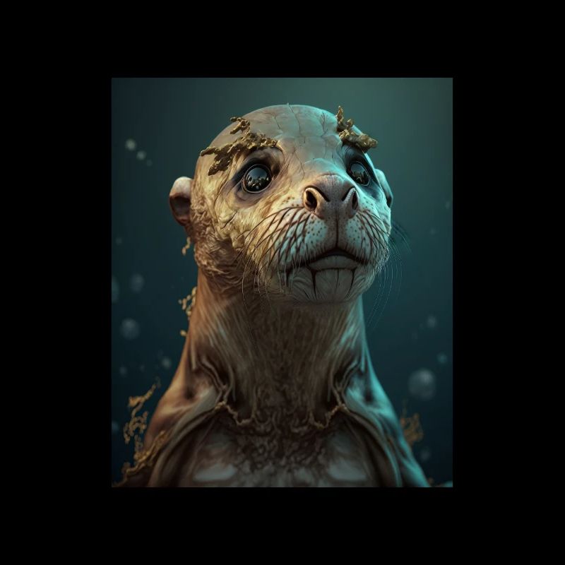 Creepy Otter Creature Spooky Zombie Otter