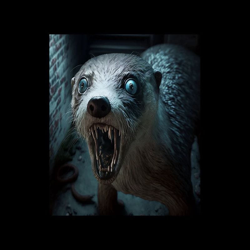 Creepy Otter Creature Spooky Zombie Otter
