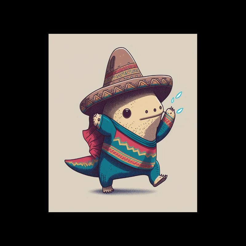 Mexican Walking Fish Kawaii Dabbing Mexican