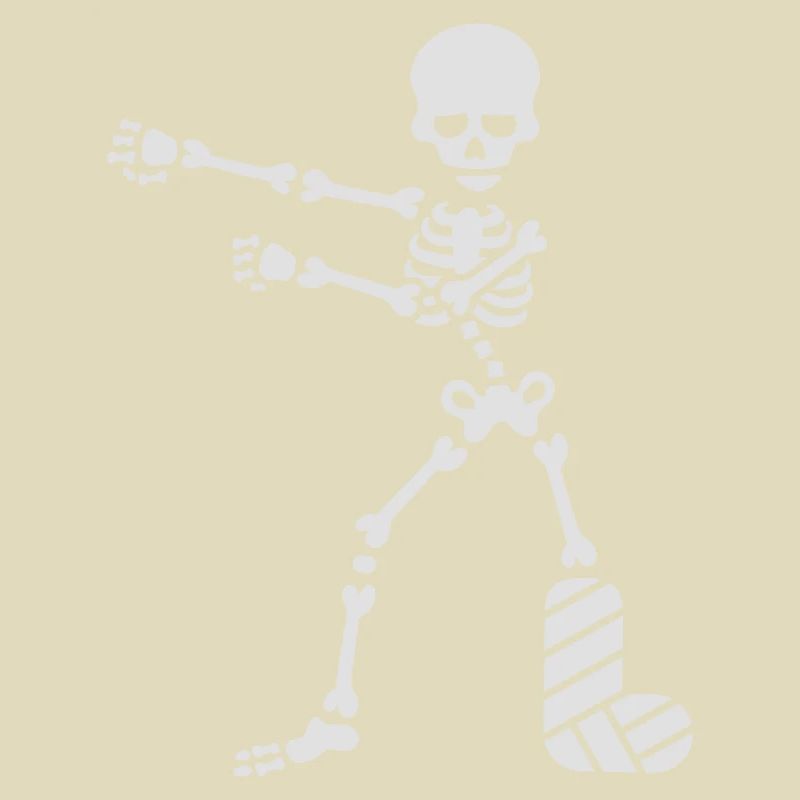 Broken leg plaster floss dance flossing skeleton