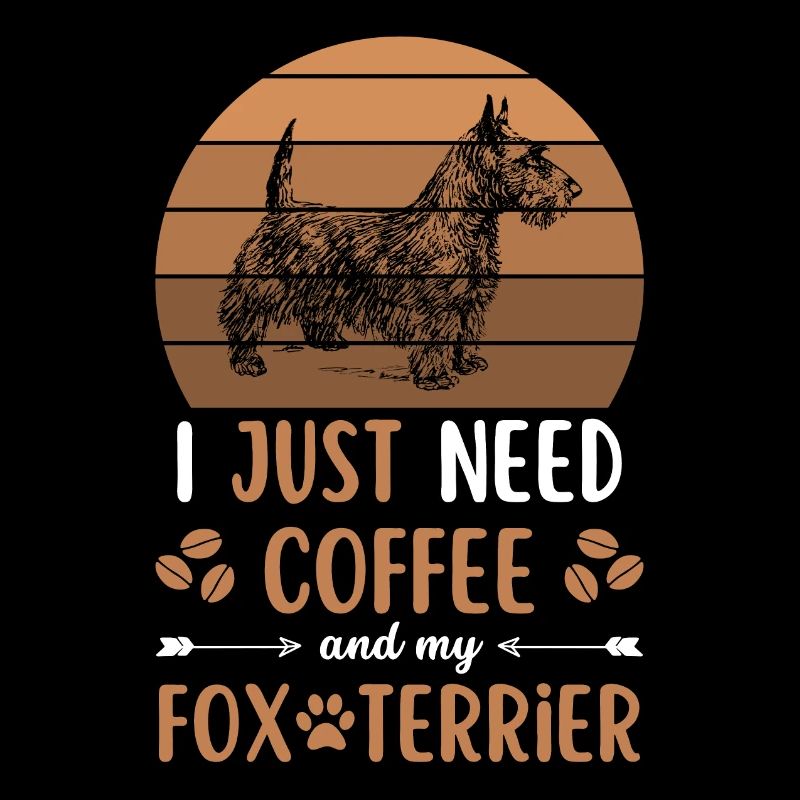Fox Terrier Café Rétro Chien Café