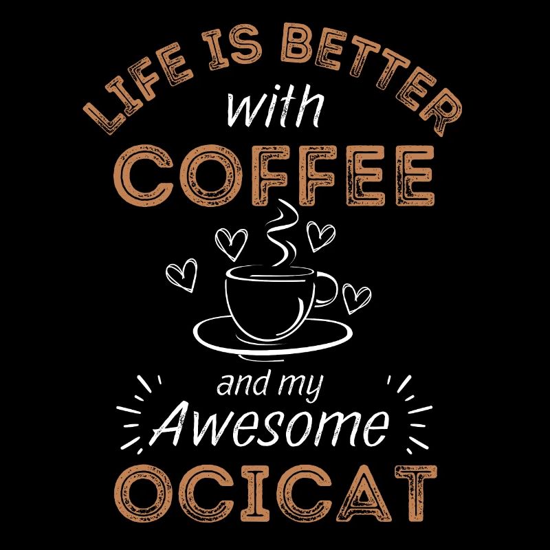 Ocicat Katze Kaffee Cafe