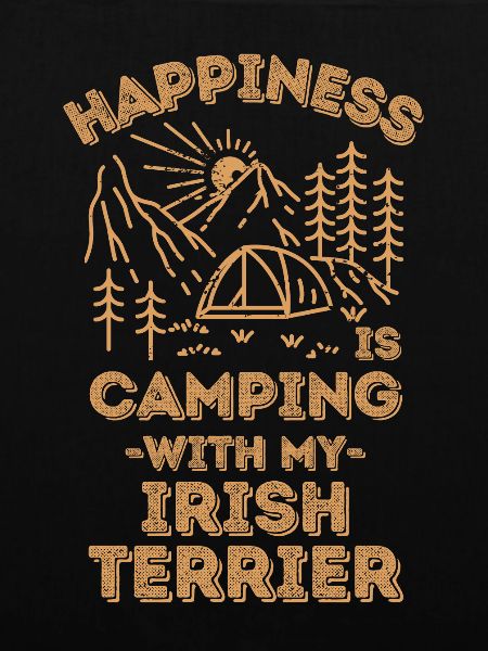 Camping mit Irish-Terrier