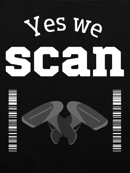 Yes we scan, Scanner, Barcode