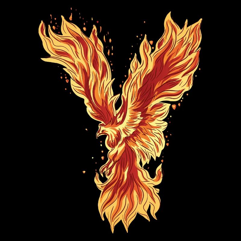 Phoenix Rising Fire Bird Mythische Grafik