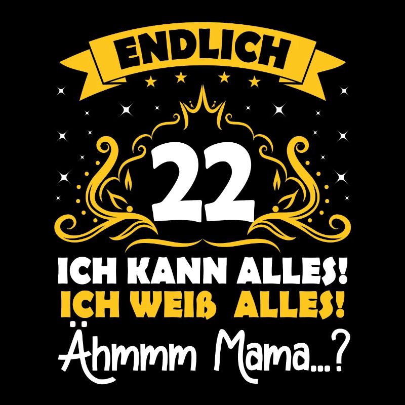 22 Geburtstag Mädchen Junge Fun Geschenk lustig