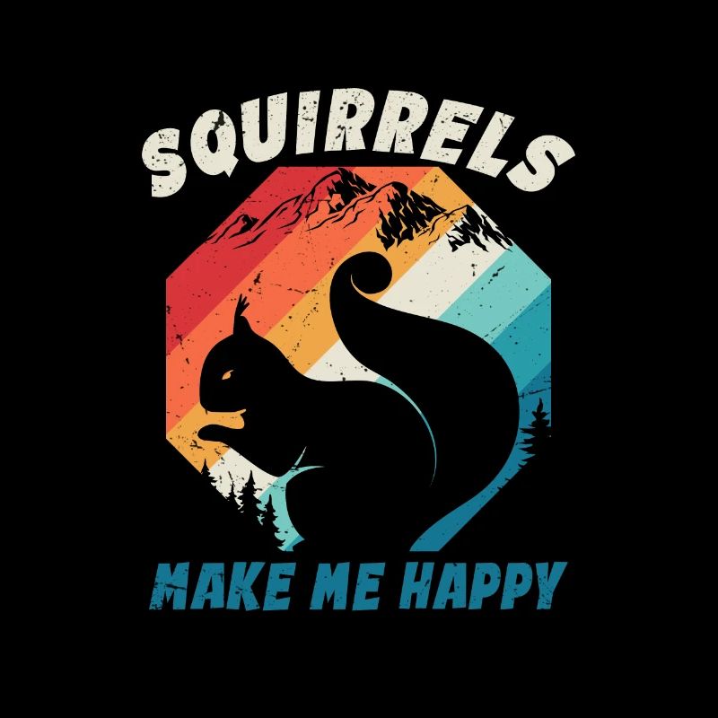 Retro Vintage Squirrel For Squirrel Lovers