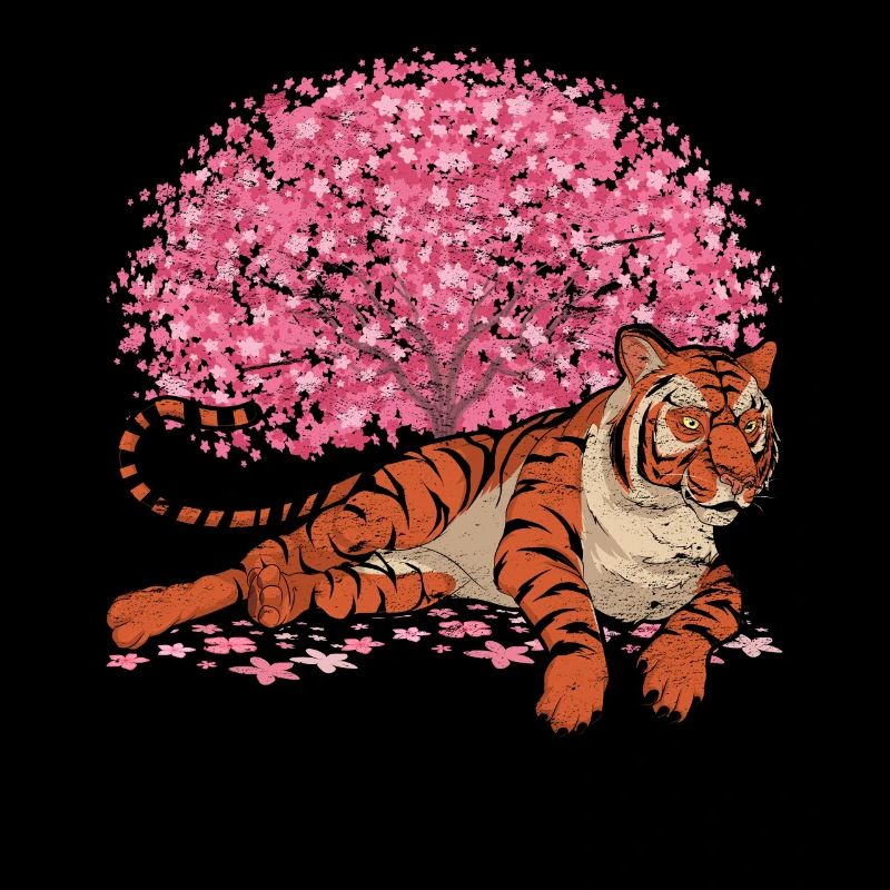 Cherry Blossom Tree Predator Cadeau Sakura Tiger