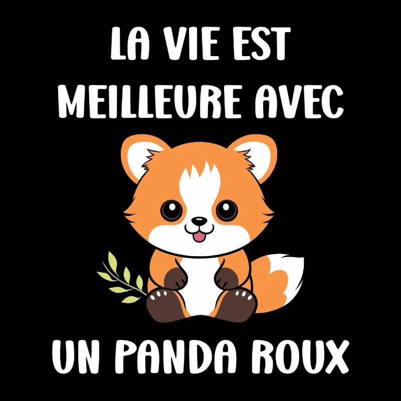 Renard amour Petit panda roux