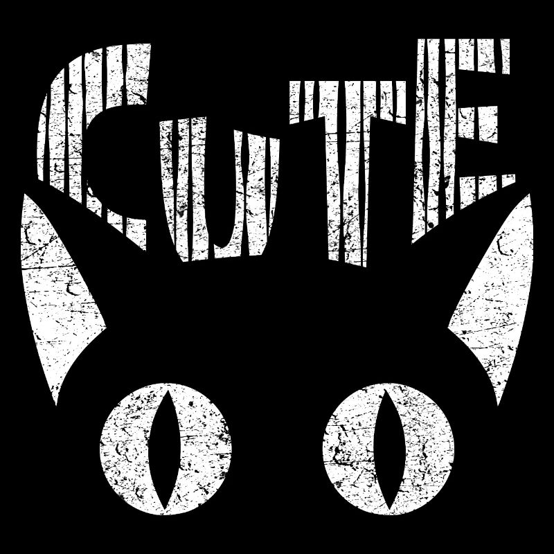 Design de logo de chat mignon en noir et blanc