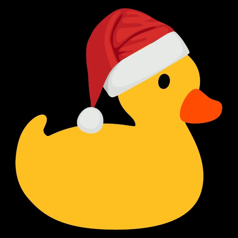 Squeak duck with Santa's hat