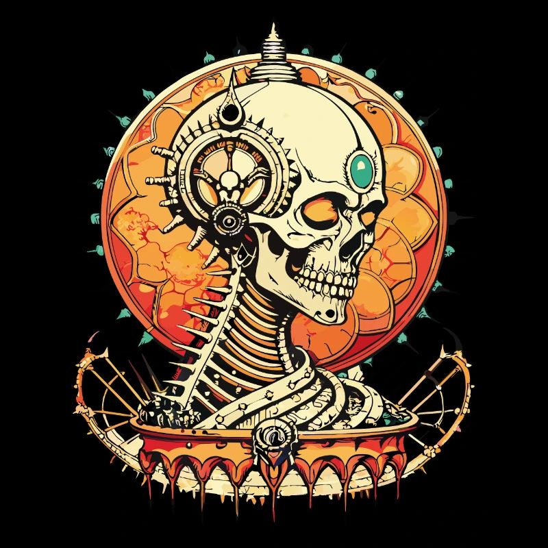 Crâne de Krishna / / Crâne de Bouddha / Inde FS0013