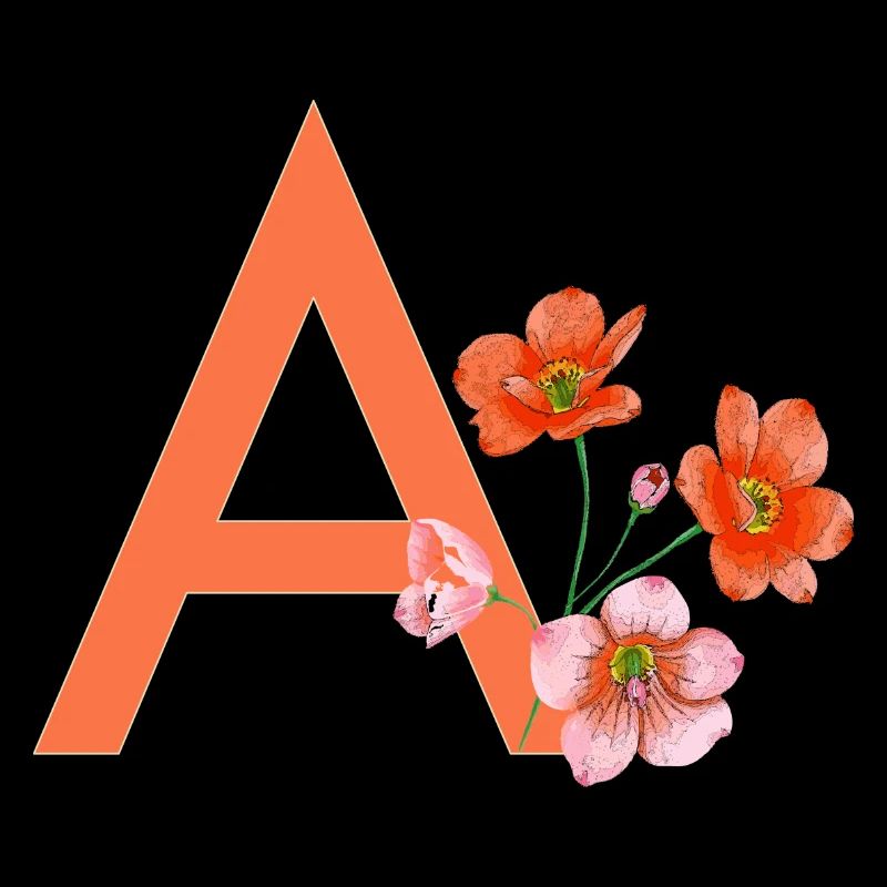 A mit Blumen