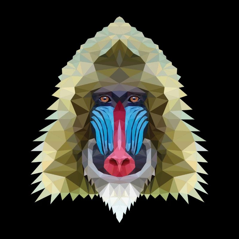 Monkey polygon design gift