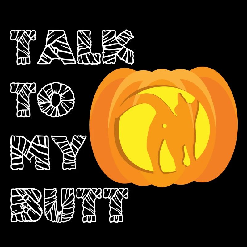 Kürbis Katze Hintern Halloween