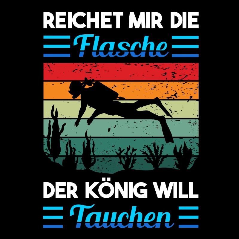 Taucher Flasche der König will Tauchen Scuba Apnoe