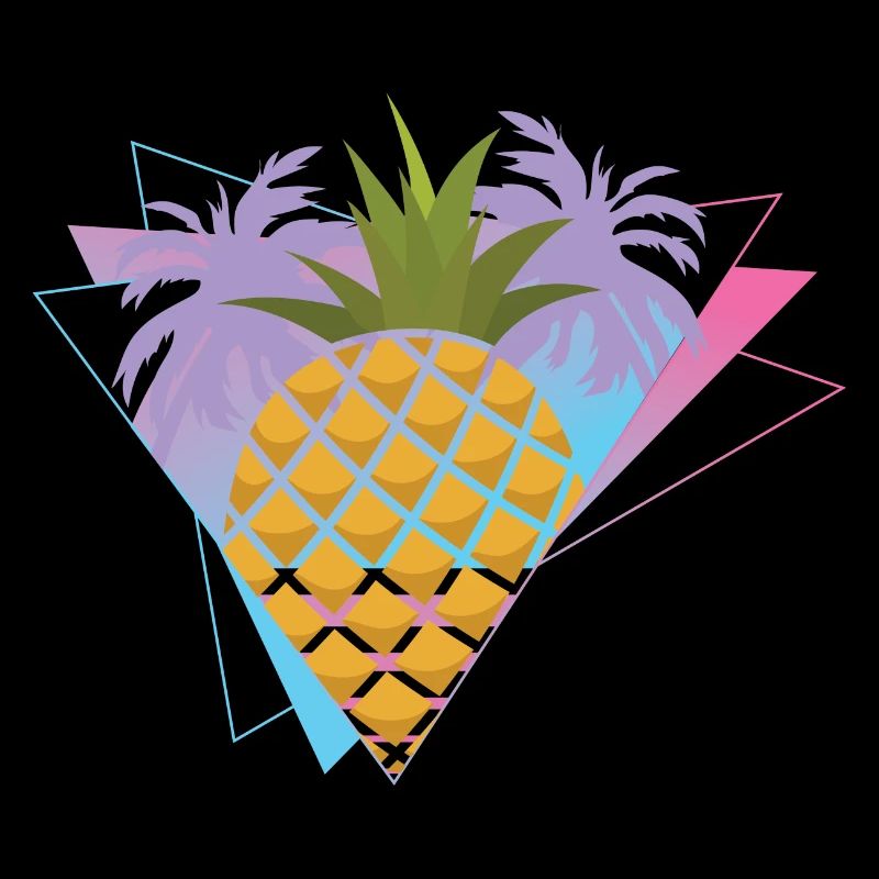 80's Synthwave Fruit Gift Vaporwave Pineapple