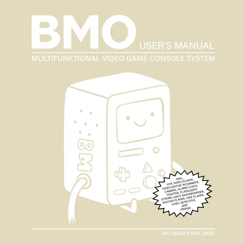 Adventure Time BMO Beemo Manuel D'Utilisation