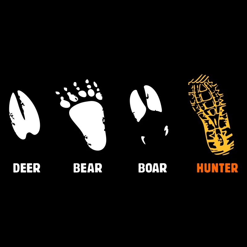 Deer, bear, wild boar, hunter, step seal