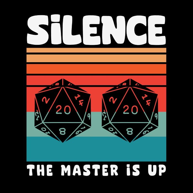 Silence! Le Master Is Up D20 Cube
