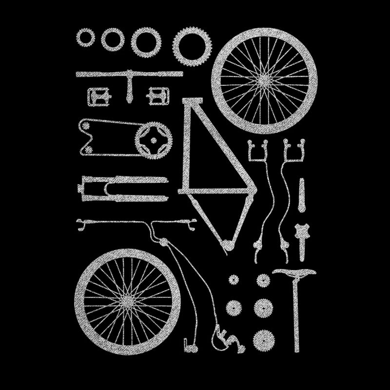 T-shirt de vélo éclaté de vélo
