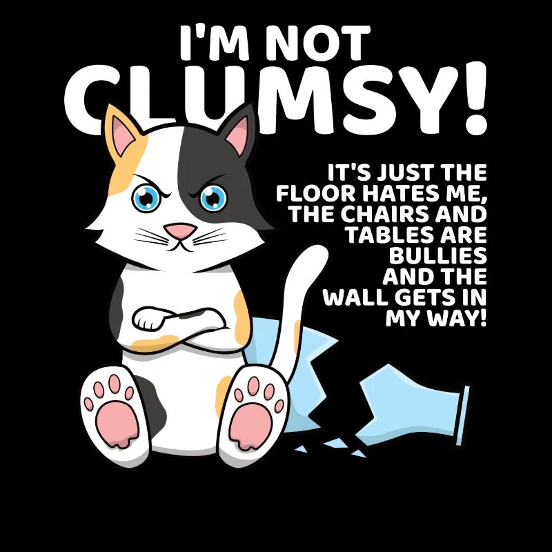 Clumsy Cat Kitty Kitten For Gawky Cat Lovers
