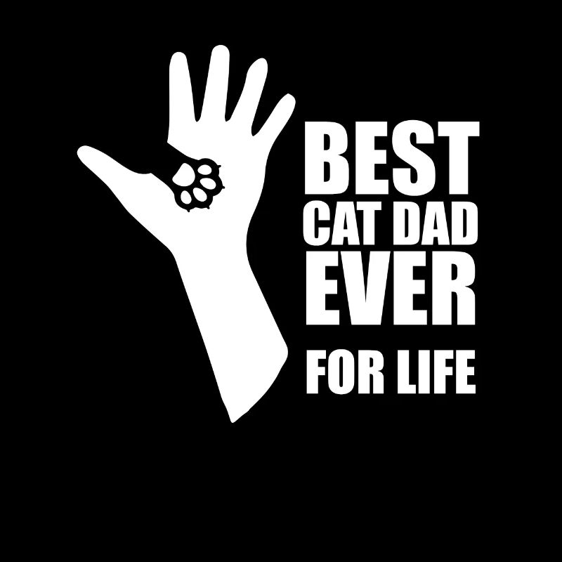 Best Cat Dad Ever Paw Hand Shake Gift Cat Dad