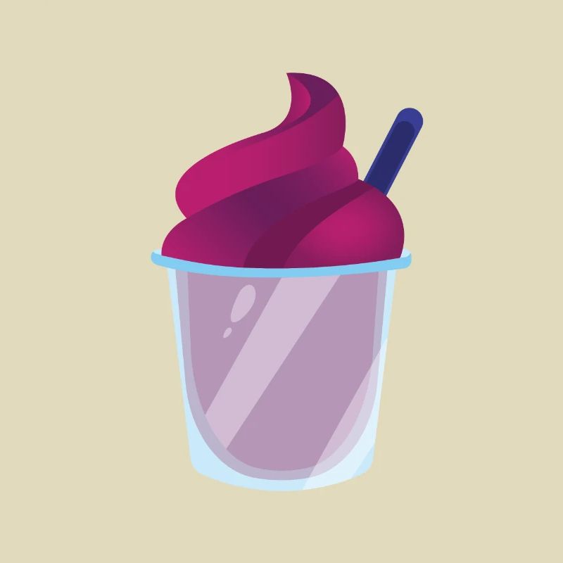 Slush Eis rotes Slush mit Strohhalm