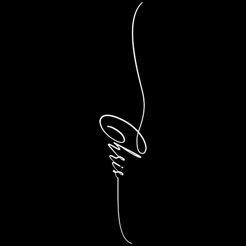 Elegant line drawing with handwritten