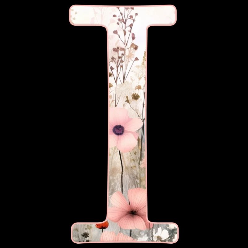 Personalizable Monogram I Floral Pattern