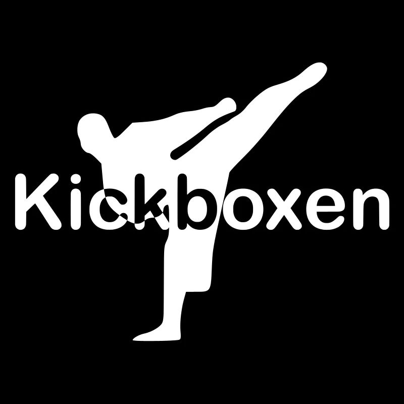 Kickboxing Kick écriture au centre blanc