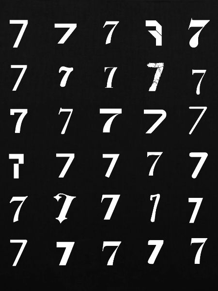 Sevenfold Glyph Grid numerology