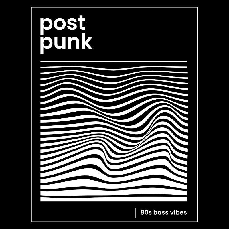 Post Punk Wave Pattern Poster