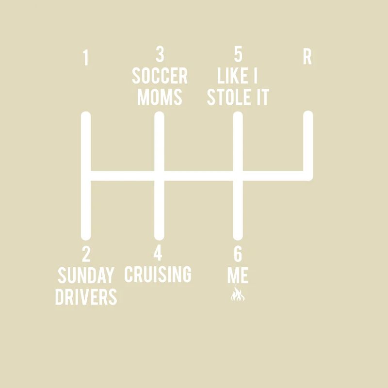 Funny stick shift car handle racing car handle joke