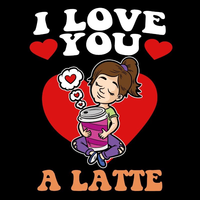 Ich liebe dich ein Latte Coffee Cappuicino