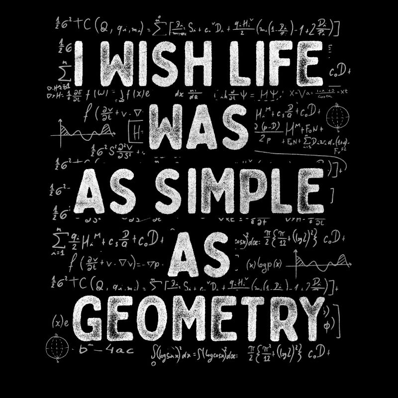 Wish Life Was As Simple As Geometry Mathematician