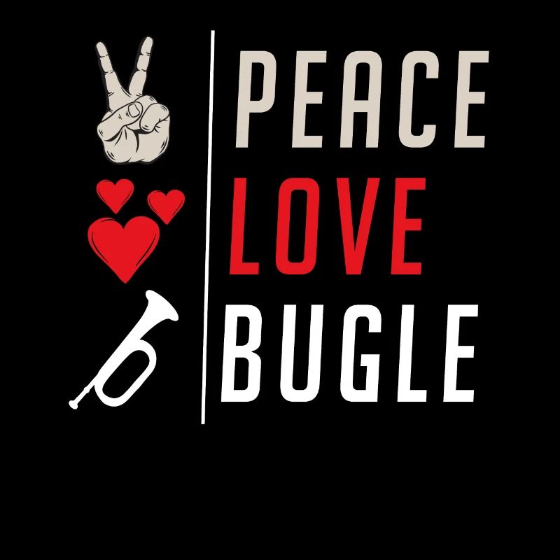 Peace Love Bugle Drumline Music Drums