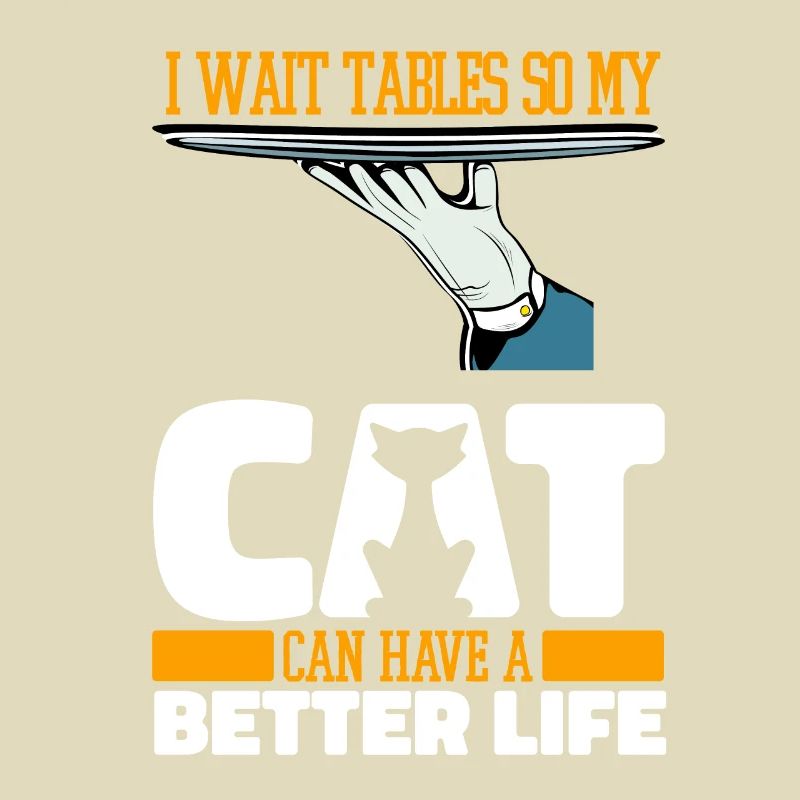 Kellner Kellnerin Katze