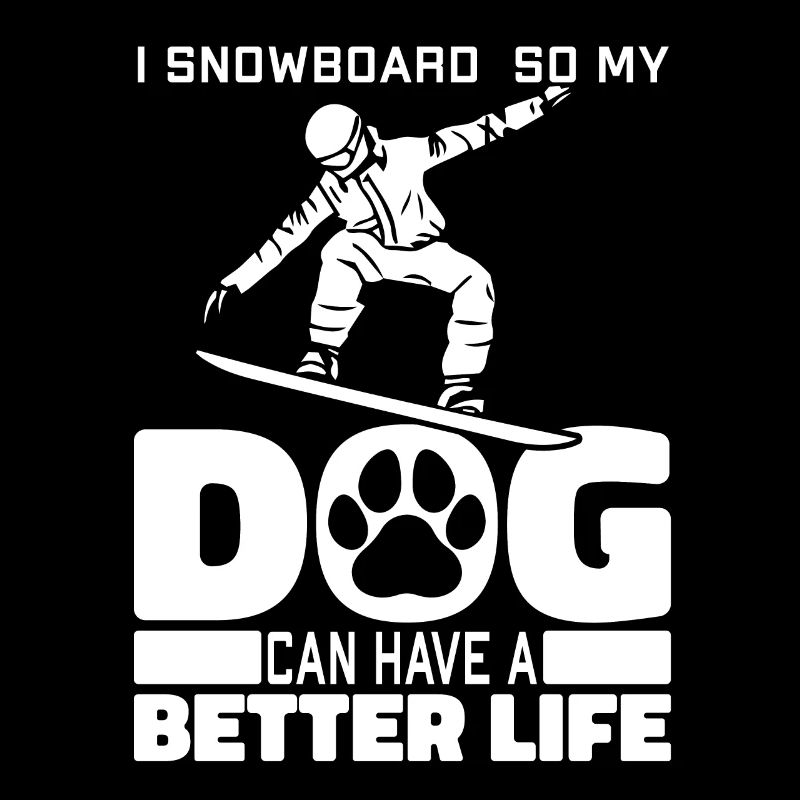 Snowboard Snowboarder Hund
