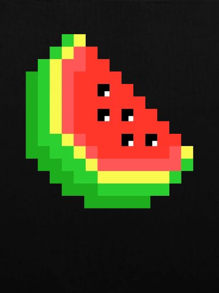 Wassermelonenpixel Retro 8-Bit Liebe Wassermelone