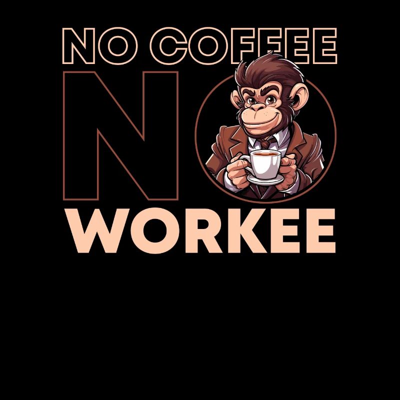 Kaffee Cafe Affe No Coffee No Workee