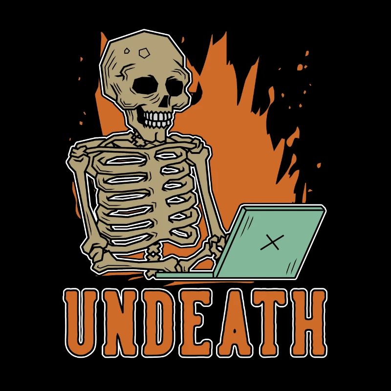 Entwickler Coder Programmierer Skelett Undeath