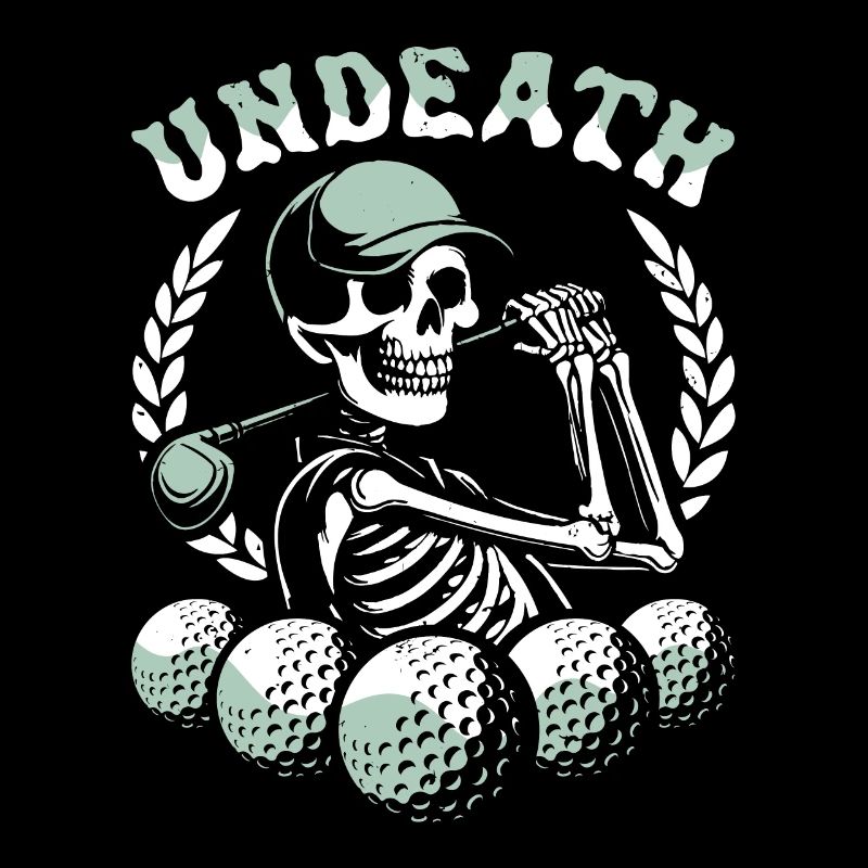 Golf Golfer Golfing Squelette Mort-Mort