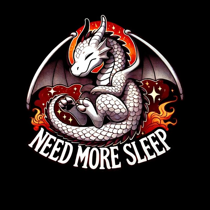 Besoin de plus de sommeil, conception de dragon drôle