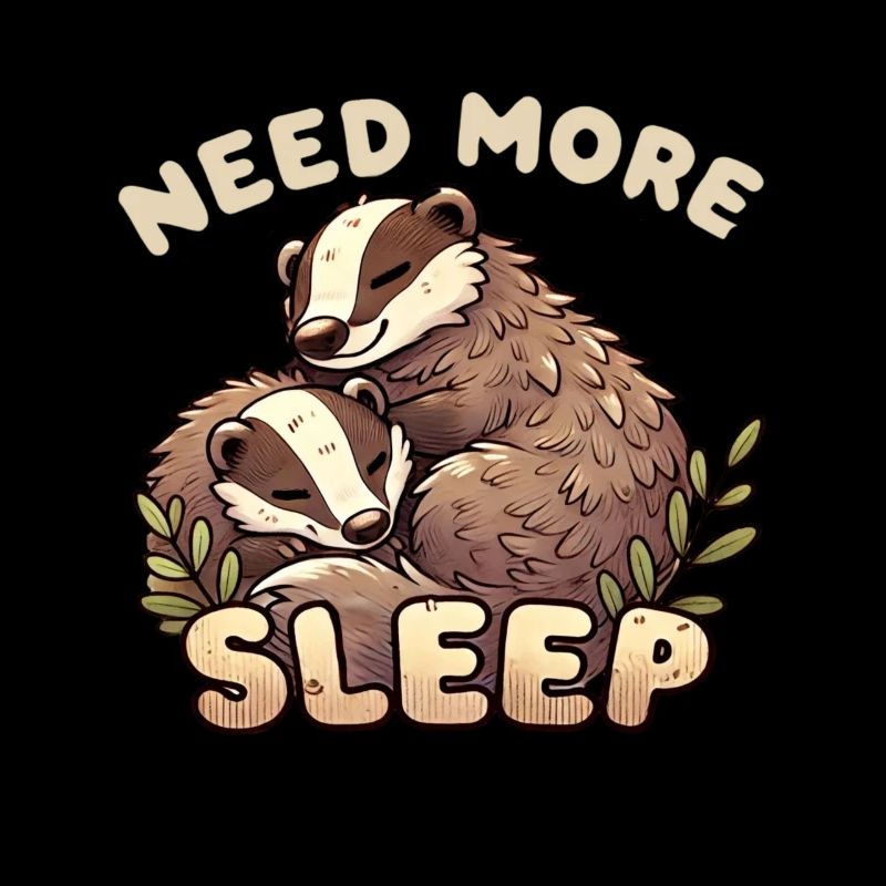 Need more sleep, funny badger,