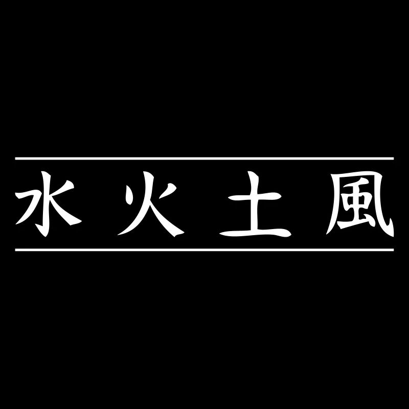 Japan characters Fire Earth Water Wind