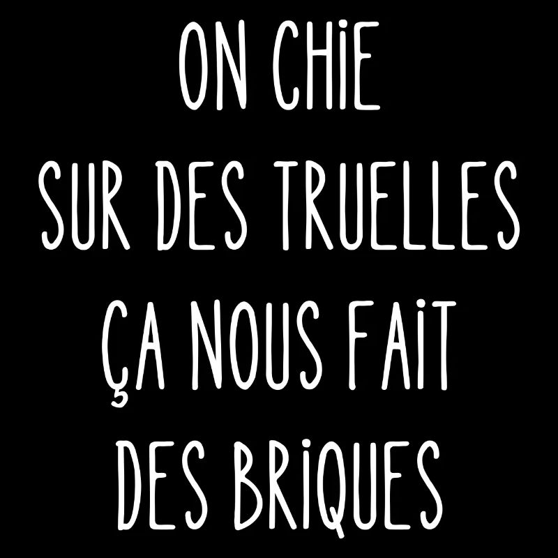 on chie sur des truelles ça nous fait des briques