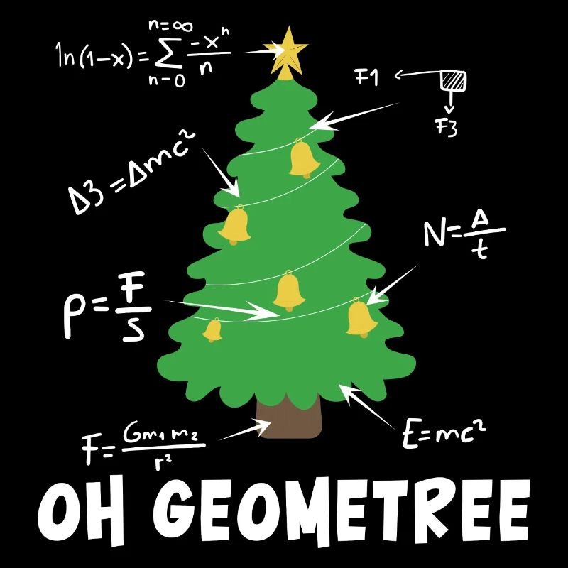 Oh Geometrical Merry Christmas Math Arithmetic